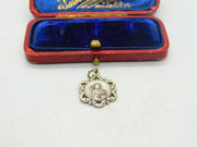 White Metal St Catherines Lowton School Charm Pendant Vintage c1970