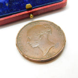Queen Victorian Young Head Penny Coin 1854 Antique Fair Condition