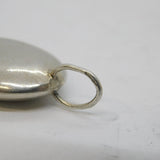 Sterling Silver Large Bean Form Drop Pendant Vintage 1984 London