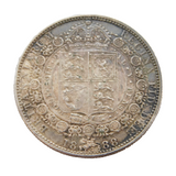 Queen Victoria .925 Silver Half Crown Coin Antique 1888 Very Fine Condition
