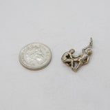 Sterling Silver Twins of Gemini Charm Pendant Vintage c1970s