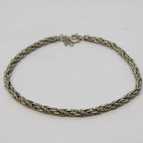 Sterling Silver Rope Chain Bracelet Vintage c1970 18cm Length