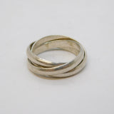 Sterling Silver Russian Wedding Ring Vintage c1970 Size Q UK