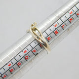 Sterling Silver CZ Set Twisted Open Strands Dress Band Ring Vintage c1990 Size O