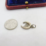 Sterling Silver Good Luck Horseshoe Charm Pendant Vintage c1970