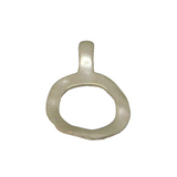 Sterling Silver Brushed Open Circle Studio Charm Pendant Vintage c1970