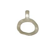 Sterling Silver Brushed Open Circle Studio Charm Pendant Vintage c1970