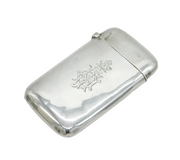 Victorian Sterling Silver Somerset Light Infantry Card Case Antique London