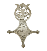 19th Century French Colonial Sterling Silver Cross Form Pendant Antique