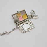 Sterling Silver Beauty Box Clip-On Charm Pendant Vintage c2000