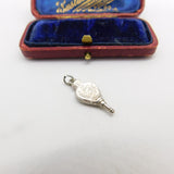 Sterling Silver Floral Bellows Charm Pendant Vintage c1970