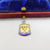 Sterling Silver and Enamel Ullswater Travel Shield Charm Pendant Vintage c1970