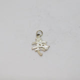 Sterling Silver Chinese Symbol Charm Pendant Vintage c1970