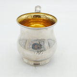 George III Old Sheffield Silver Plated Heraldic Crested Mug Antique c1800