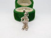 Sterling Silver Cartoon Figure with Ladder Charm Pendant Vintage c1970