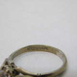 Sterling Silver & Spinel Set Solitaire Ring Vintage 1976 Birmingham