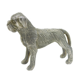 Cast Sterling Silver Bulldog Figurine Ornament Contemporary 2016 London
