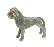 Cast Sterling Silver Bulldog Figurine Ornament Contemporary 2016 London