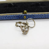 Sterling Silver Trio of Love Rings Charm Pendant Vintage c1970