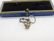 Sterling Silver Trio of Love Rings Charm Pendant Vintage c1970