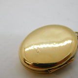 9ct Yellow Gold Floral Pattern Sweetheart Locket Pendant Vintage 1983 Birmingham