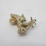 Sterling Silver Opening Vespa Motorbike Charm Pendant Vintage c1970