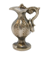 Sterling Silver Wine Jug Ewer Charm Pendant Vintage c1970