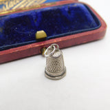 Sterling Silver Sewing Thimble Charm Pendant Vintage c1970
