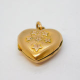 Victorian 9ct Gold Puffy Heart Sweetheart Locket Pendant Antique 1901 Birmingham