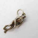 Sterling Silver Scuba Diver Charm Pendant Vintage c1970s