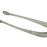 Irish George III Sterling Silver Pair of Sugar Tongs Antique Dublin James Scott