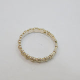 Sterling Silver Flowers Stacking Band Ring Contemporary c2000 Size N 1/2