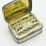19th Century Dutch .800 Silver Rural Pattern Vinaigrette Antique c1840