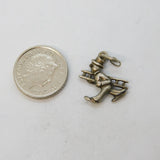 Sterling Silver Man Carrying Ladder Charm Pendant Vintage c1970s