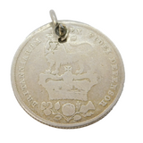 Sterling Silver George IV Coin Charm Pendant Antique 1825