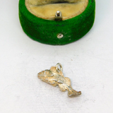 Sterling Silver Fish Charm Pendant Vintage c1970