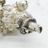 Victorian Sterling Silver & Coral Rattle, Teether & Whistle Antique 1881