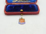 Sterling Silver Isle of Weight Traveller Shield Charm Pendant Vintage c1970
