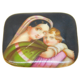 Victorian Hand Painted Porcelain Panel Plaque Antique c1860