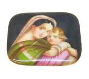 Victorian Hand Painted Porcelain Panel Plaque Antique c1860