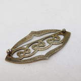 Scottish Sterling Silver Celtic Knot Brooch Pin Vintage c1970