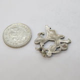 Sterling Silver Flamenco Dancers Charm Pendant Vintage c1970s