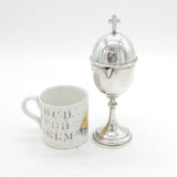Sterling Silver 'IHS' Communion Cup & Cover Antique 1915 Birmingham