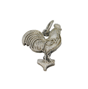 Sterling Silver Cockerel Chicken Charm Pendant Vintage c1970