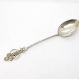 19th Century Sterling Silver Indian Coin Set Teaspoon Antique c1880