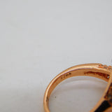 Rose Gold on Sterling Silver, Pearl Set Panther Crossover Ring Vintage c2000