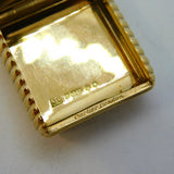Boxed Cartier 9ct Yellow Gold Cabochon Sapphire Pill Box Antique 1942 London