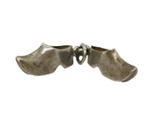 Sterling Silver Dutch Clogs Charm Pendant Vintage c1970