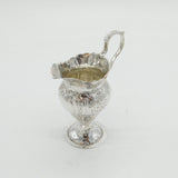 George III Sterling Silver Floral Embossed Cream Jug Antique 1750 London