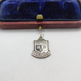 Sterling Silver and Enamel Bridlington Travel Shield Charm Pendant Vintage c1970